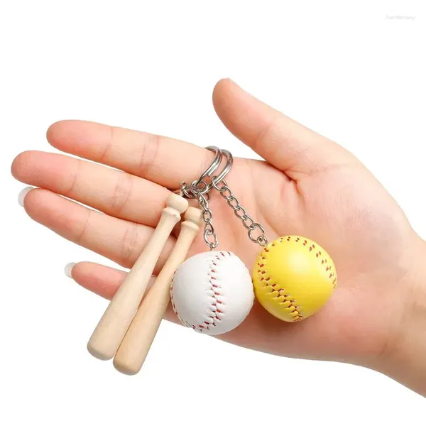 Portachiavi Portachiavi sportivo da baseball Portachiavi a forma di palla creativa Borsa per auto Ciondolo a catena sportiva Regalo per giocatori sportivi