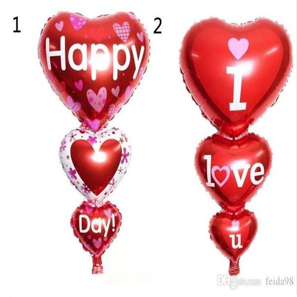 Воздушный шар 2 размера, воздушный шар «Большой я тебя люблю» и «Счастливый день», воздушные шары для украшения вечеринки, сердце, помолвка, годовщина свадьбы, Валентина Ball270K