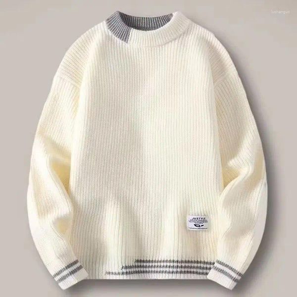 Erkek Sweaters Erkekler Vintage Twist Sweater Yuvarlak Boyun Erkek Takılı Külot Gevşek Harajuku Erkekler Retro Çok Havalandırdı