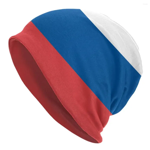 Berets Flagge der Russland Bonnet Hut coole Straßenschädchen Mützen für Männer Frauen Stricken Hüte Frühling Dual-Use