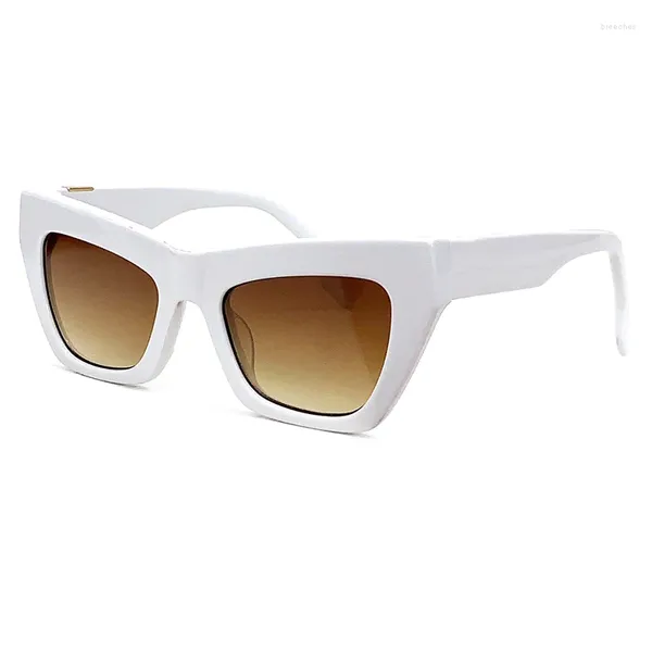 Óculos de sol 2023 Personalidade feminina de olho de gato retrô Big Frame Multi-Color Gross Mody Polygon Glasses UV400