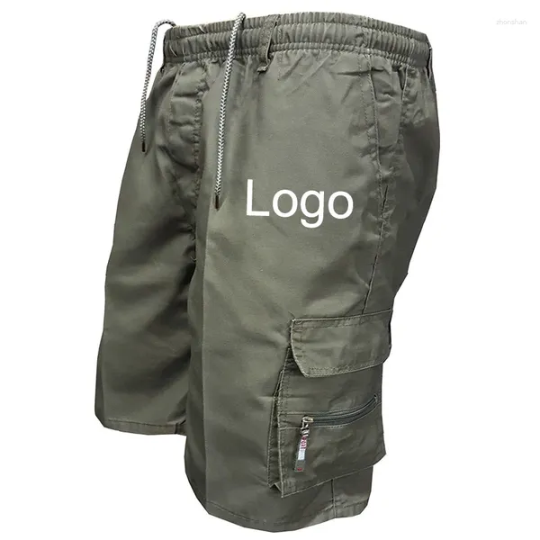 Herren-Shorts, Kundenlogo-Druck, modisch, Militär-Cargo, taktische Herren-Hose, lässig, große Tasche, Sporthose, Panel-Hose