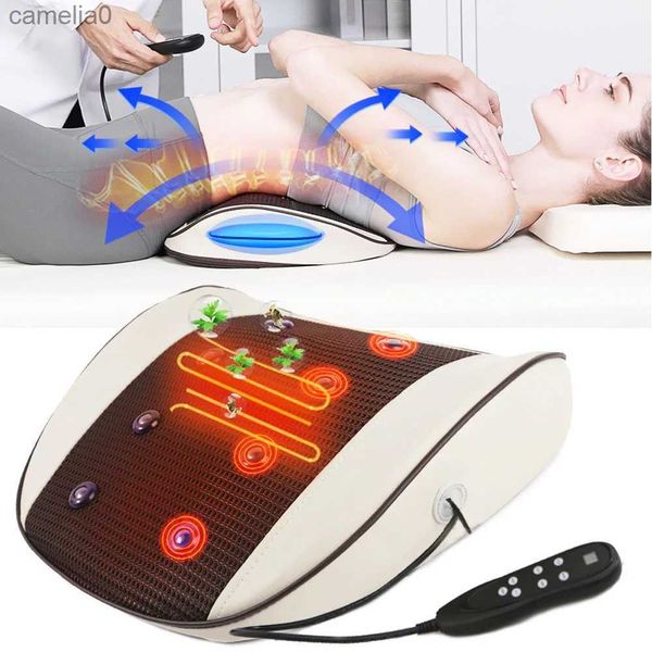 Elektrische Massagegeräte Elektrisches Moxibustionsmassagegerät Vibrationsheizung Taille Zervikale Traktionstherapie Rückenmassage Lendenkissen Linderung von SchmerzenL231220