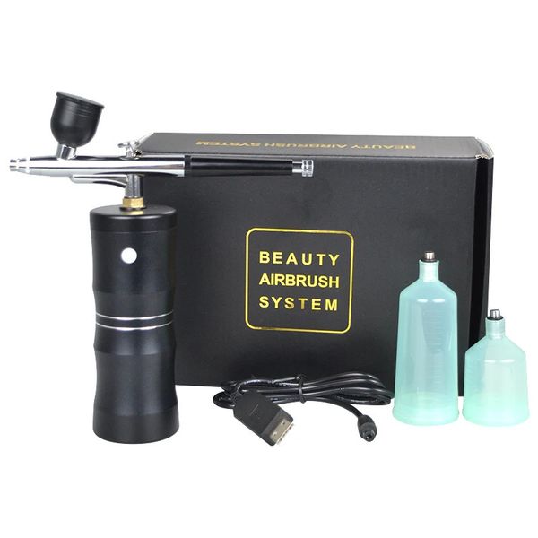 Nail Airbrush Air Compressor Cake Painting Craft Coloring Hair Dyeing Tattoo Makeup Spray Gun Water Skin Hydrating Nano Sprayer 231220