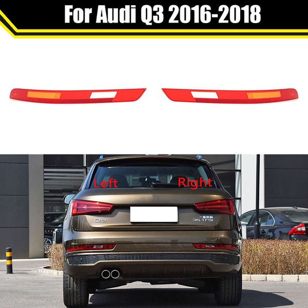 Für Audi Q3 2016 2017 2018 Stoßstange Dekorative Lampe Gehäuse Hinten Nebel Lampen Lampenschirm Anti-kollision Licht Abdeckung