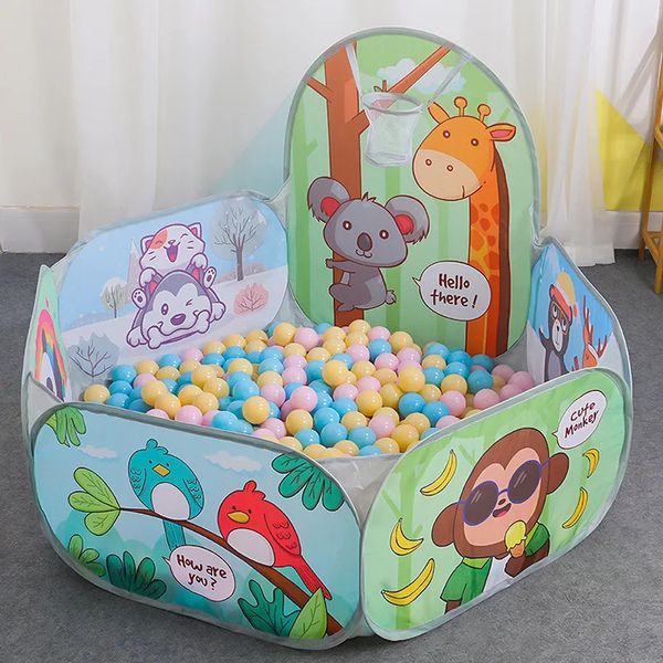 Spielzeugzelte Cartoon Kinder Zelt Family Game House Play Ocean Ball Pool Bobo Storage Indoor Home Folding Outdoor 231219