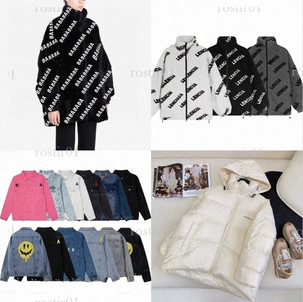 Tasarımcı Ceket Erkekleri Kadın Ceket Moda Klasik Mektup Kuzu Yün Parkas Sonbahar ve Kış Sıcak Ceket Tutun Üst Sıcak Katlar Avrupa Boyutu M/L/XL X8K0#