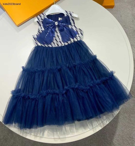 Neues ärmelloses Westenkleid für Mädchen, Kuchen-Spitzenrock-Saum, Kinderkleider, Größe 110–160, Baby-Designer-Rock, Kleinkindkleid, 10. Dezember