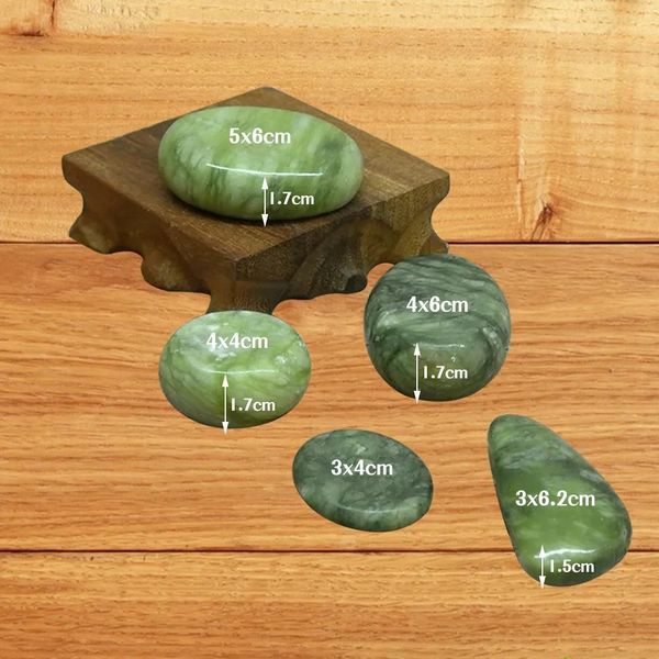 ROCKS Tontin 24pcs Set Jade Glaze Stone Massage Set Back Back Back Health Care Stones per la terapia spa Basalt Lava Stone H294J