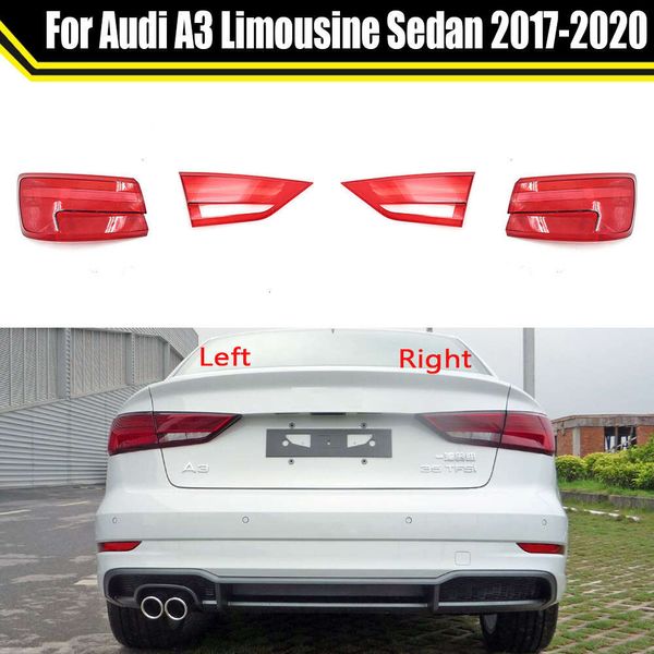 Para audi a3 limousine sedan 2017-2020 luzes de freio da luz traseira do carro substituir auto escudo traseiro capa máscara abajur