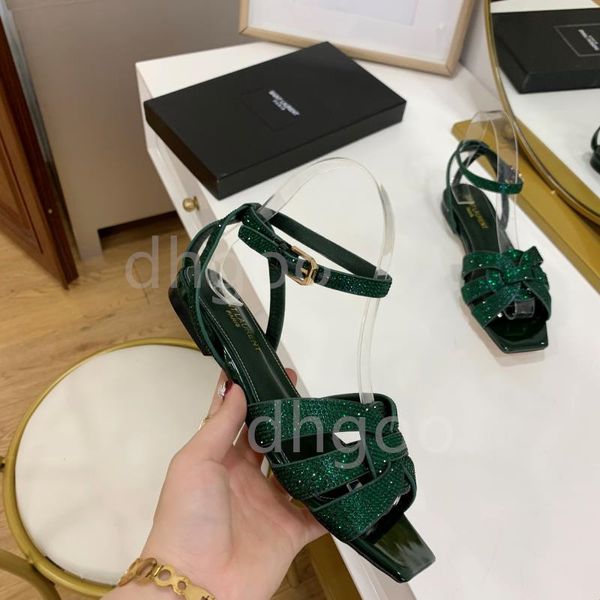 Designer vt sandália sapatos de salto alto verão perfeito romano parafuso prisioneiro ballet plana tiras de pele de bezerro maxi studs fivela cinta sexy sandalias