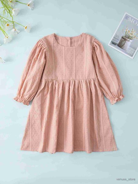 Kız Elbiseleri 2023 İlkbahar/Sonbahar Yeni Stil Fener Uzun Kollu Çok Çok Pamuk Elbise Kızlar için Kore/Japon Günlük Prenses Elbise