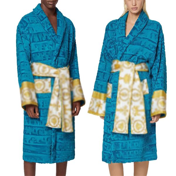 Womens Bathrobe Designer Women Designer Sleepwear Menções Luxo Classic Cotton Robe Men and Women Brand Sleepwearwear Kimono Home Bath Robes Home Wear Unisex Z6