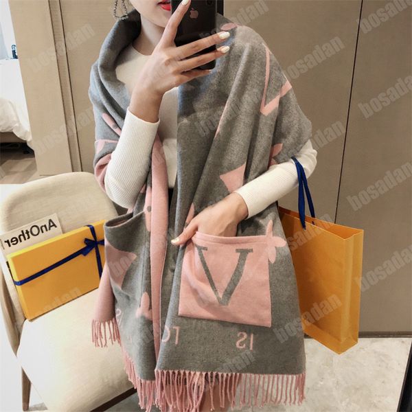 Marca de flores clássica lenço de caxemira feminino designer masculino homem moda lenços de bolso lengies damas shawl wrap wrap letter letra lã pashmina