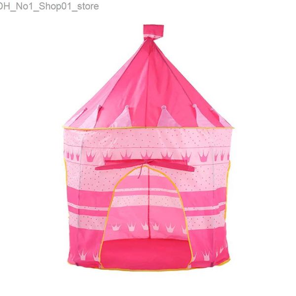 Tende giocattolo YARD Tenda castello pieghevole per bambini Bambini Rosa Viola 105 * 135 cm Tende teepee portatili Casette da gioco Castello Tende giocattolo Giardino Bambini Q231220