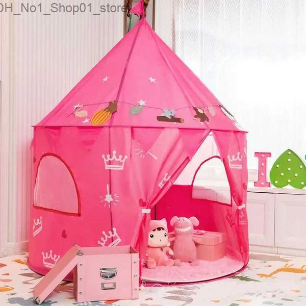 Tende giocattolo Tenda per bambini Hot Tent Oxford Clay House 34 Bambini per esterni per esterni Girls Regali di compleanno Pink Baby Tenda Carpas Infantili Q231220