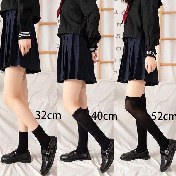 Frauen Socken Strumpf Wade Knie Koreanischen Japanischen Stil Samt Schwarz Weiß Low Middle Tube Bequem Süßes Mädchen Glücklich Lustig