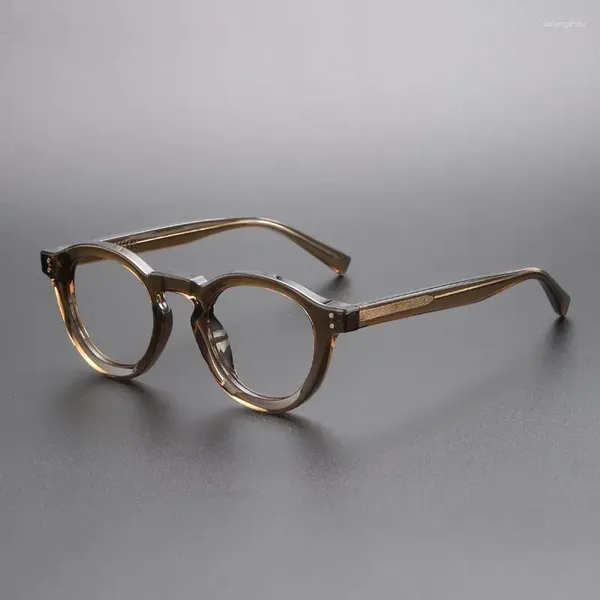 Gafas de sol de estilo retro para hombres y mujeres, gafas de montura redonda vintage, elegantes y modernas, se pueden equipar con prescripción plana