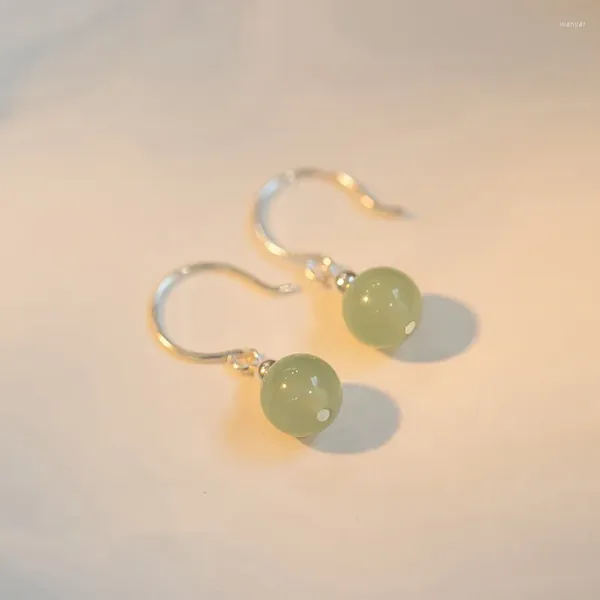 Dangle Brincos Imitação Hetian Jade Para Mulheres Antigo Estilo Chinês Vintage Clássico Gancho Stud Jóias Presentes