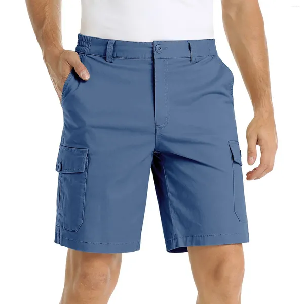 Shorts Masculino Verão Com Vários Bolsos Para Conforto E Sarja Leve De Algodão Ao Ar Livre Estrela Casinha Recheio Calças