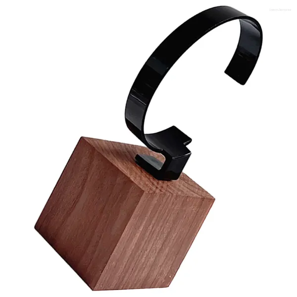 Supporto da polso per espositore per scatole per orologi per esposizione di scaffali per esposizione, ripiano in legno di noce nera
