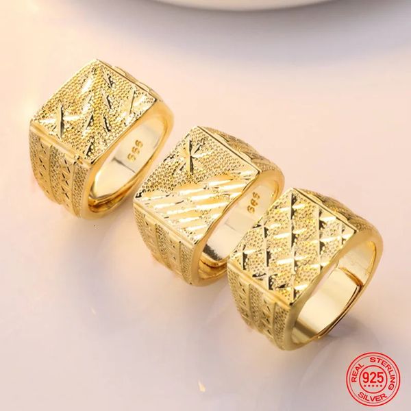 24-каратное золотое кольцо для женщин и мужчин, свадебные ювелирные аксессуары, оптовая продажа 231220
