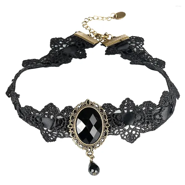 Charme Pulseiras Lace Gemstone Pulseira Pirata Acessórios Mulheres Colar Decor Chain Halloween Miss