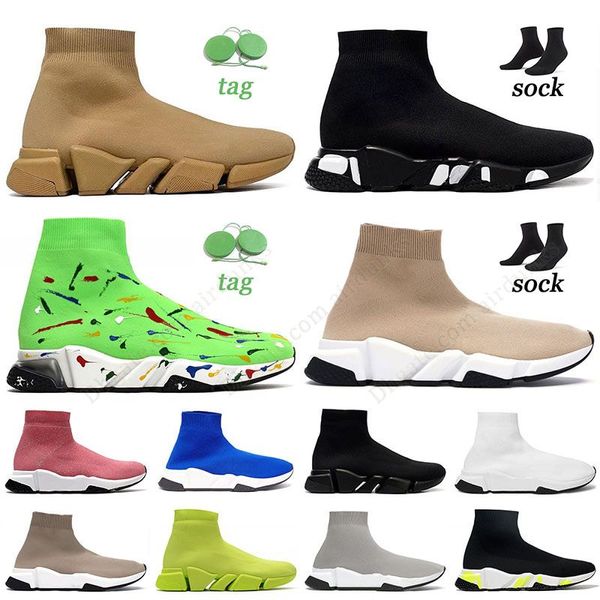 balenciaga balencaigas sock shoes designer scarpe uomo donne balenciaga's balenciagaa balenciga socks speed trainer black volt vintage beige piattaforma 【code ：L】 sneakers scarpe