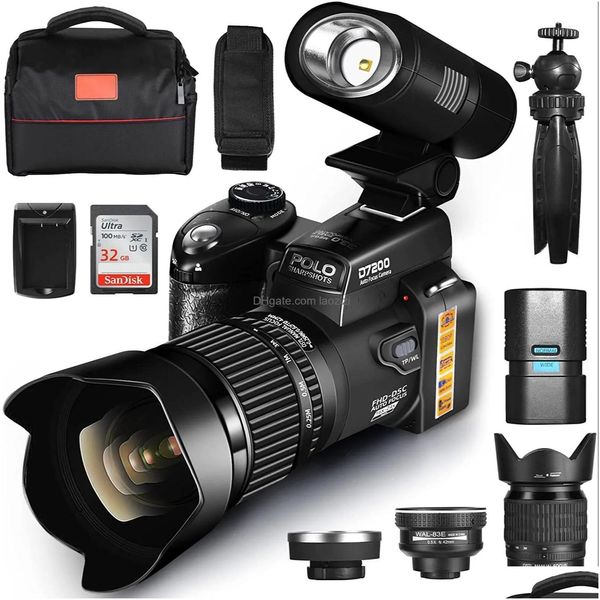 Digitalkameras G-Anica Kamera 3P DSLR mit 24X Telepo-Objektiv Professionelles 1080P-Video 230509 Drop Delivery P O Dhfkx