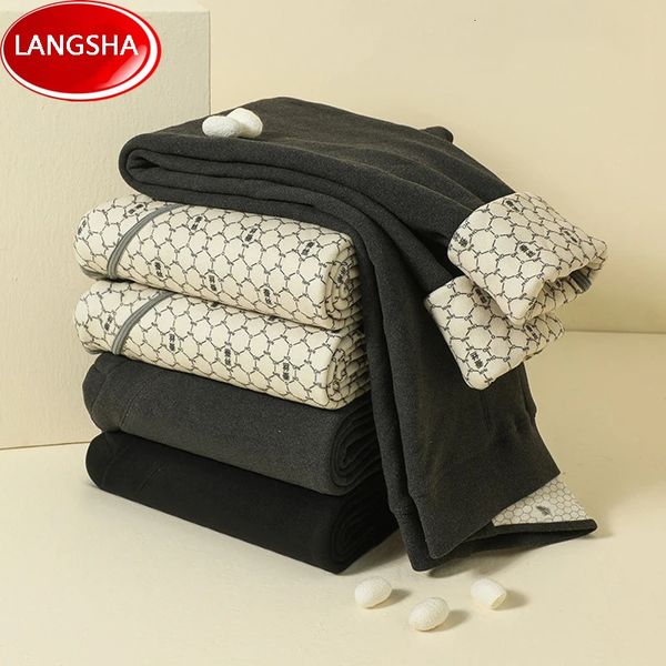 Biancheria intima termica da uomo Pantaloni caldi invernali Pantaloni termici da uomo Leggings maschili in lana super spessa 500 g Biancheria intima termica Mutande lunghe da uomo Pantaloni al ginocchio caldi 231220