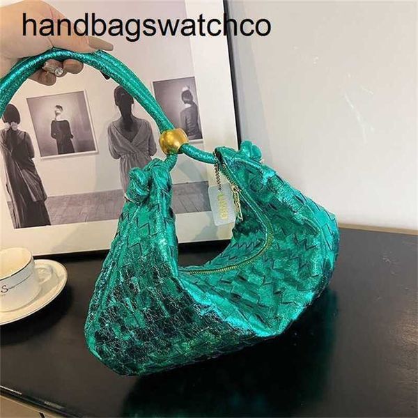 Turns Bag Designer BottegassVenetaa Tecido Couro Genuíno Atado Vento Feminino Verão Nicho Verde Balde Lado Brilhante TransportandoWWQGQYQ