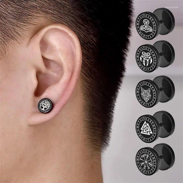 Rücken Ohrringe Schwarz Punk Magnet Clip/Bolzen Für Frauen Männer Junge Mode Geometrie Edelstahl Schmuck Zubehör