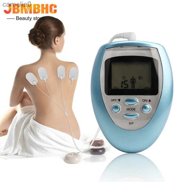 Massageadores elétricos Digital TENS EMS Massageador Estimulador Muscular Elétrico Pulso Voltar Pescoço Alívio da Dor Eletrodo Almofadas de Massagem Máquina de Terapia de SaúdeL231220