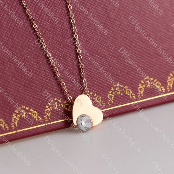 Классическое ожерелье с подвеской «Любовь», дизайнерское женское бриллиантовое ожерелье, ювелирные изделия из стерлингового серебра высокого качества, подарок на годовщину с коробкой