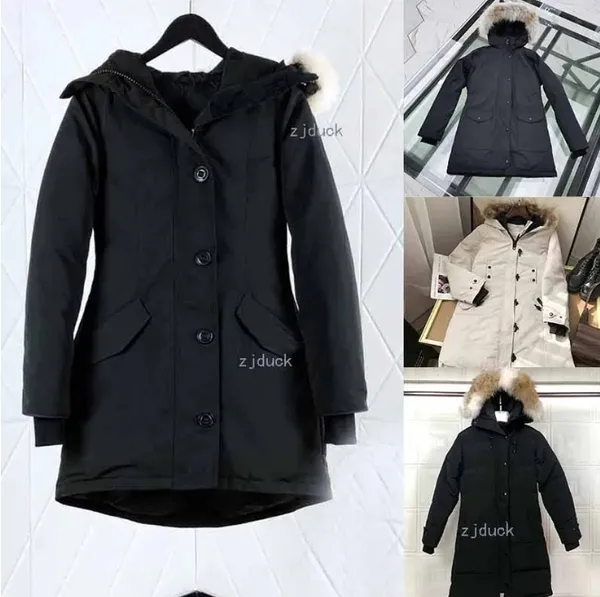 Famose donne designer Piumini invernali Femme REAL lupo Pelliccia PARKA Hiver Caldo antivento Addensare Fourrure Giacca con cappuccio Manteaus Doudoune impermeabile