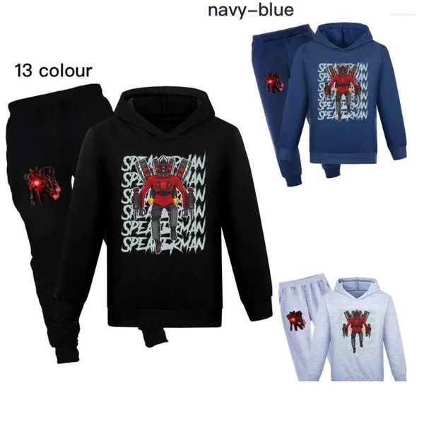 Kleidung Sets Ski Toilette Kostüm Kinder Langarm Trainingsanzug Jungen Mit Kapuze Sweatshirt Jogging Hosen 2 stücke Set Mädchen Sprecher Tv Mann Drop Dhxkl