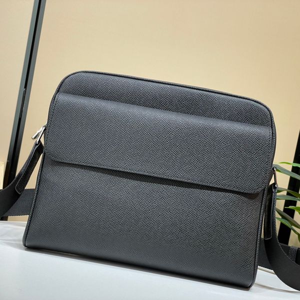 9a Designalex Bag del Messenger Taiga Crowhide Man Spalla Panna classica Styling di qualità Luxuria Crossbody Maschio preferito borse