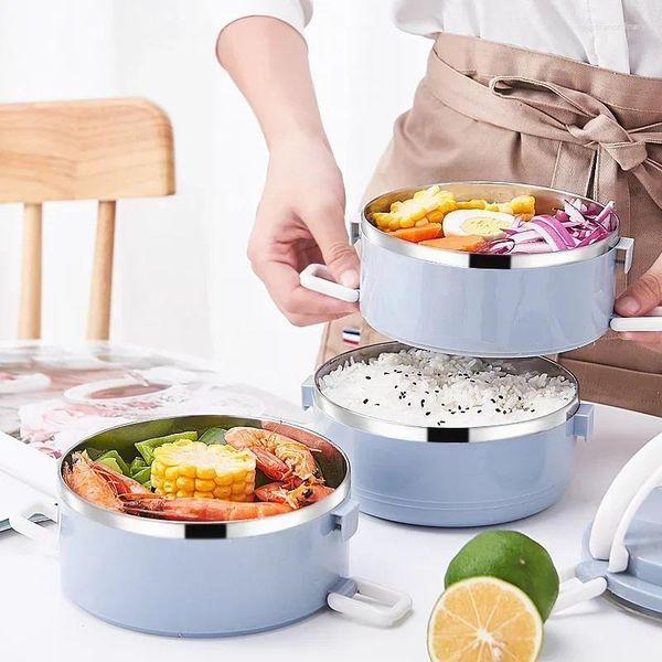 Geschirr Bento Box Edelstahl mehrschichtig versiegelt Mittagessen für Frauen Kinder Schule Büro tragbare Behälter thermisch