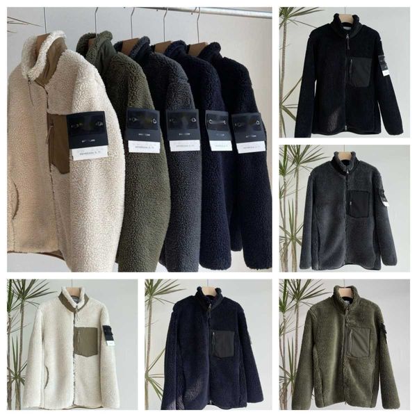 Stones Island Hoodie Homens Jaquetas Designer Jaqueta Mulheres Vintage Lamb's Lã Solta Casaco Quente Zíper Casal Asiático 2023s Cp Hoodie de Alta Qualidade Puff O