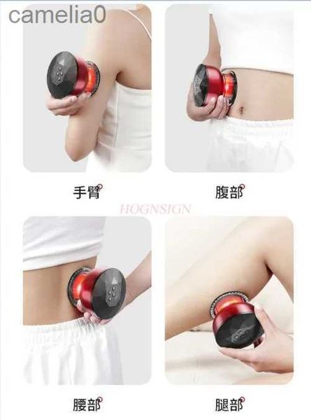 Massageadores elétricos Ventosa elétrica Smart Dynamic Massager 4 em 1 Red Light Scrapping Gua Sha Ferramenta de tratamento com 12 modos para fadiga StressL231220