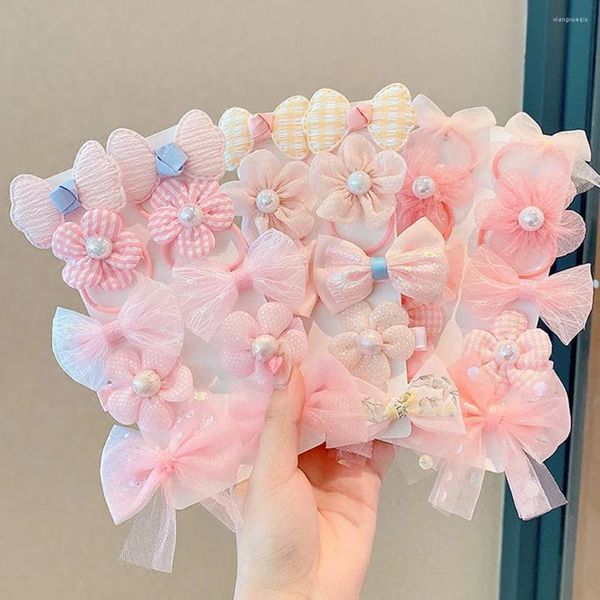 Haarschmuck 10 Stück Mädchen Süße Mesh-Bänder für Kinder Kinder Bogen Scrunchies Krawatten Seil Kreis Baby