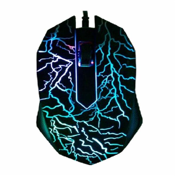 Mouse Mouse da gioco Professionale Wired 3D Mause 2700 Dpi con colori Mti modificabili LED retroilluminato Design ergonomico Ingressi di rete per Dhtuo