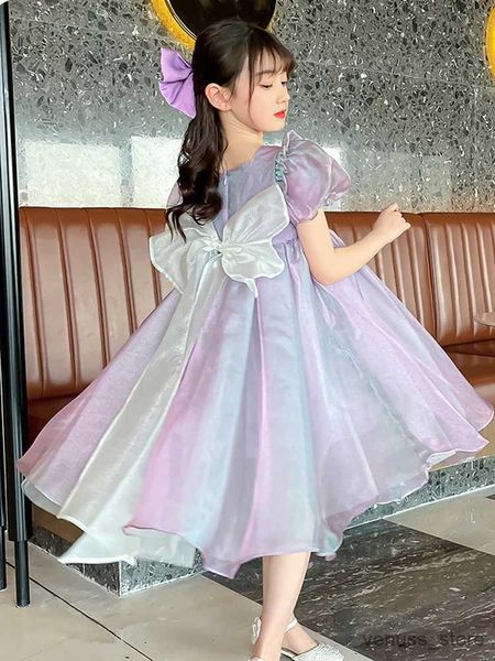 Mädchenkleider Kinder Sommer Prinzessin Purpur Stellalou Boy Dream Gaze Mädchen Flauschige Geburtstags -Set Kostüm Carnival Party Baumwollkleidung