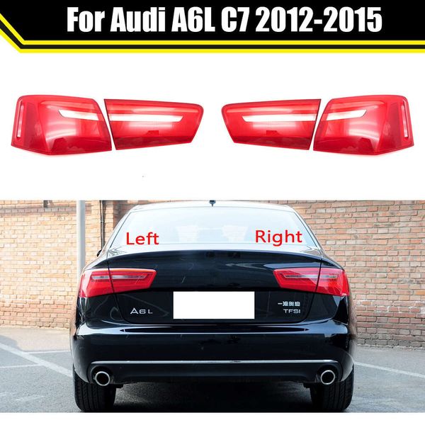 Per Audi A6 A6L C7 2012-2015 Fanale posteriore per auto Luci dei freni Sostituisci la copertura posteriore per auto Shell Maschera Paralume