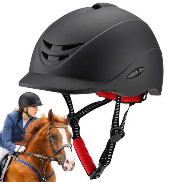 Caschi da arrampicata Casco da equitazione Casco da equitazione classico unisex Attrezzatura per cavalli Casco da ciclismo Cappucci di protezione 52-62 cm Regolabili