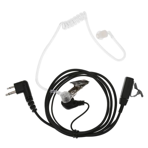 Cuffie auricolare con tubo acustico nascosto a 2 pin con microfono PTT per radio bidirezionale Motorola Walkie Talkie M Plug ZZ