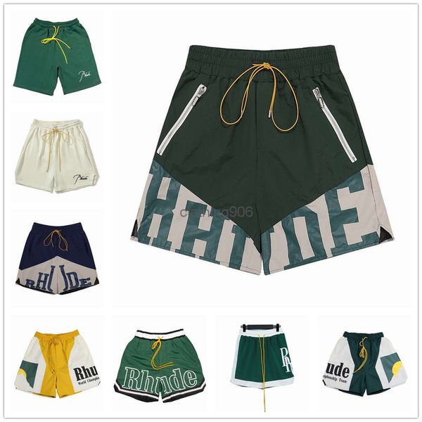 2024SS RHUDE Shorts Designers Mens Basquete PAINEL TRUNKS SWEAT SENNA FLIGHT YACHTING Curto