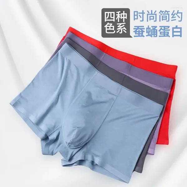 Cuecas Mens Traceless Underwear Modal Respirável Leve e Confortável Sensação Nua Calças de Canto Quadrado