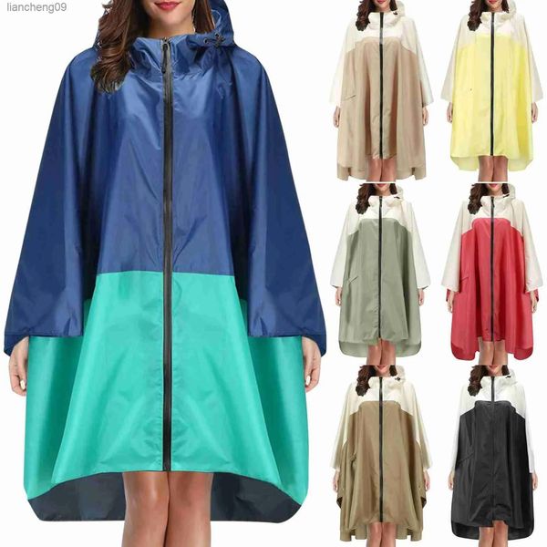 Yağmurluk Moda Hafif Yağmur Ceket Dot Baskı Baskı Su Geçirmez Yağmur Pençesi Kadın Poncho Açık Seyahat Yürüyüş Taşınabilir İnce Yağmurluk L