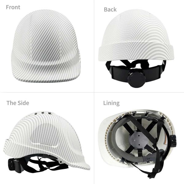 Caschi da arrampicata Nuovo casco di sicurezza CE Elmetto protettivo in ABS per ingegnere da uomo Protezione della testa da lavoro industriale ventilata leggera Fibra di carbonio